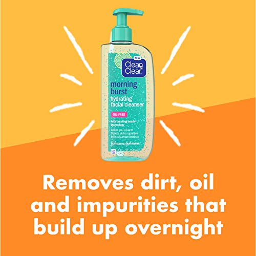 Clean & Clear Morning Burst Oil-Free Hydrating Facial Cleanser with Cucumber ...