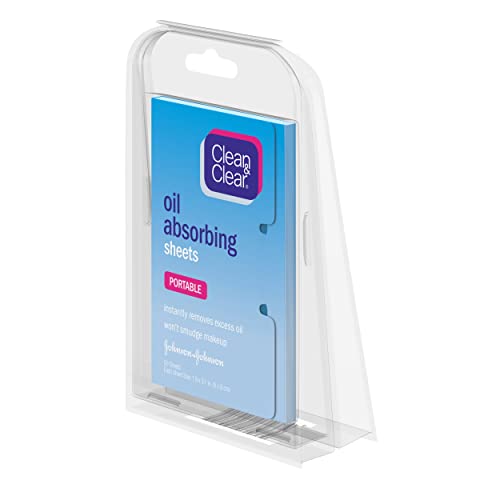 Clean & Clear Oil Absorbing Facial Sheets, Portable Blotting Papers for Face ...