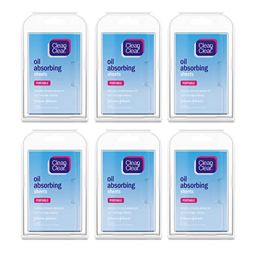 Clean & Clear Oil Absorbing Facial Sheets, Portable Blotting Papers for Face ...