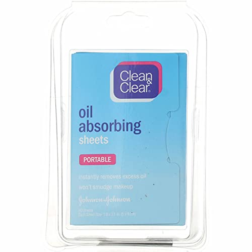 Clean and Clear Oil Absorbing Sheets - 50 per Pack - 24 Packs per case.