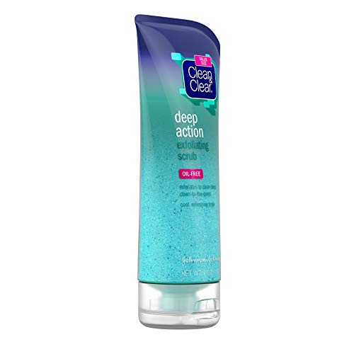 Clean & Clear Oil-Free Deep Action Exfoliating Facial Scrub, Cooling Face Was...