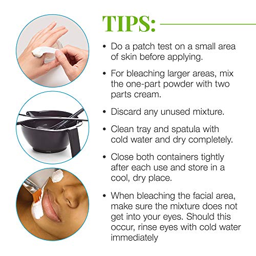 Clean + Easy Bleach Cream Hair Lightener, Lightens Facial and Body Hair, Safe...