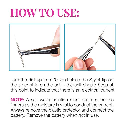 Clean + Easy Non-Laser Electrolysis Replacement Tips for Face & Body, Pack of 2