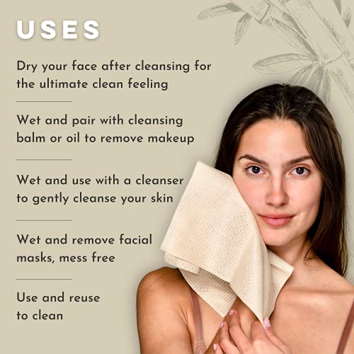 Clean Skin Club Bamboo Clean Towels XL | World 1ST Biodegradable Face Towel |...