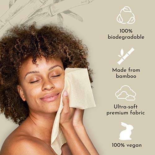 Clean Skin Club Bamboo Clean Towels XL | World 1ST Biodegradable Face Towel |...