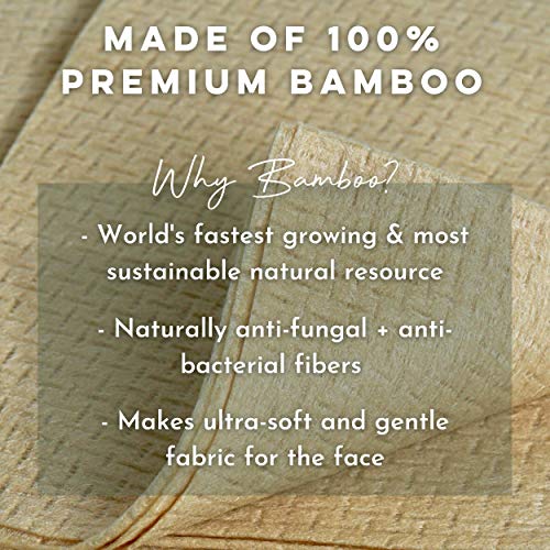 Clean Skin Club Bamboo Clean Towels XL | World 1ST Biodegradable Face Towel |...
