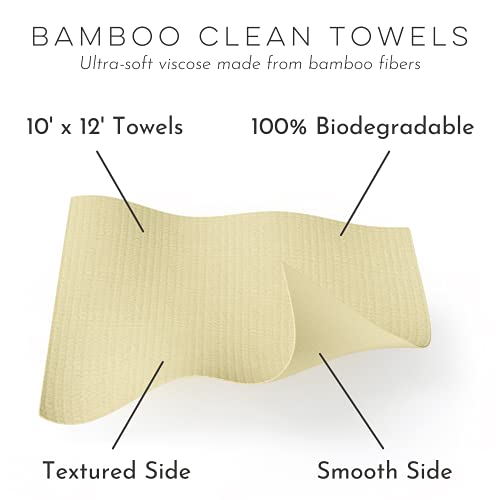 Clean Skin Club Bamboo Clean Towels XL | World 1ST Biodegradable Face Towel |...