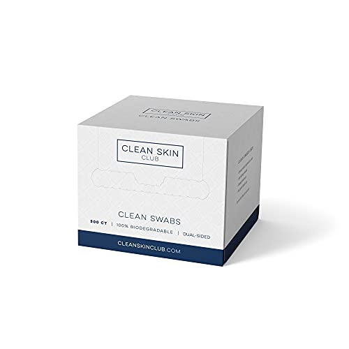 Clean Skin Club Clean Swabs | 500CT | One Pointed Tip | Biodegradable + Organ...