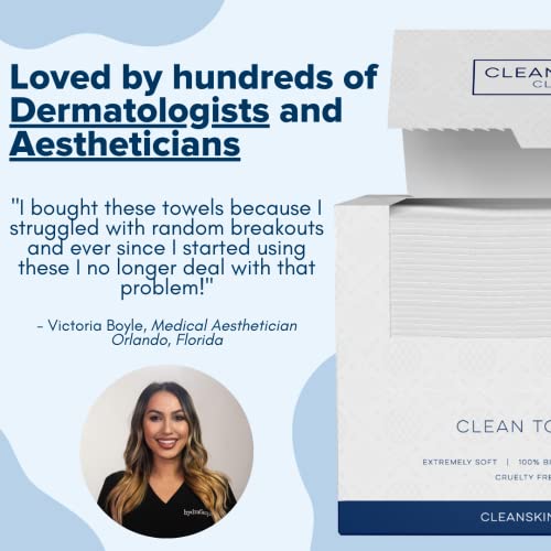 Clean Skin Club - Clean Towels XL | World's 1ST Biodegradable Face Towel | Di...