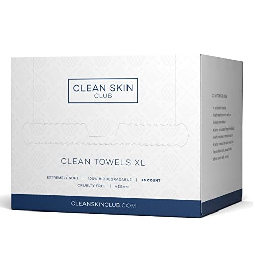 Clean Skin Club - Clean Towels XL | World's 1ST Biodegradable Face Towel | Di...