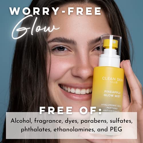 Clean Skin Club Pineapple Glow Mist | Hyaluronic Acid + Peptides | Papaya + C...