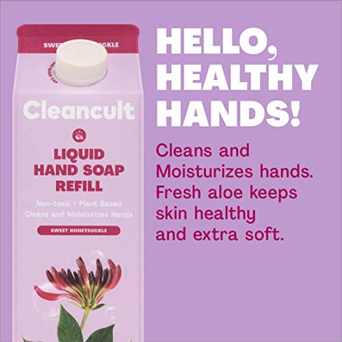 Cleancult Liquid Hand Soap Refill, Sweet Honeysuckle Scent, 32 oz, Cruelty Fr...