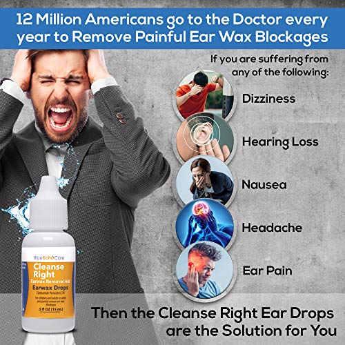 Cleanse Right 2nd Generation USA Made 1 Bottle of .5OZ Ear Drops and Ear Wax ...