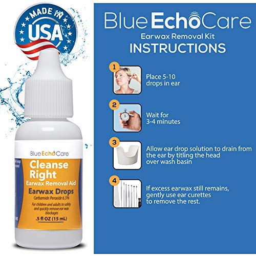 Cleanse Right 2nd Generation USA Made 1 Bottle of .5OZ Ear Drops and Ear Wax ...