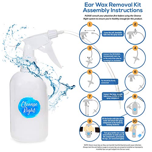 Cleanse Right - Ear Wax Removal Kit- USA MADE Ear Spiral, Cotton Swab Alterna...