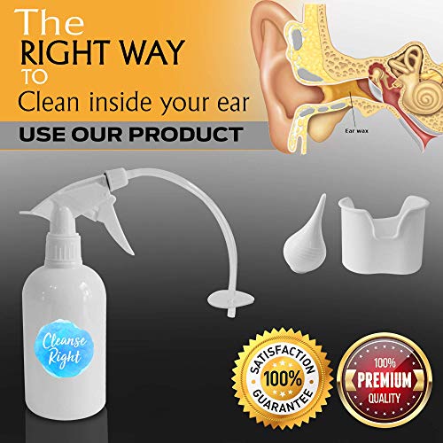Cleanse Right - Ear Wax Removal Kit- USA MADE Ear Spiral, Cotton Swab Alterna...