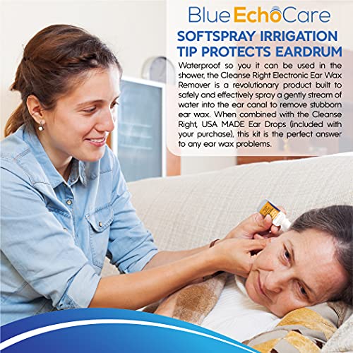 Cleanse Right – Electronic Ear Wax Removal Device- INCLUDES USA MADE EAR DROP...