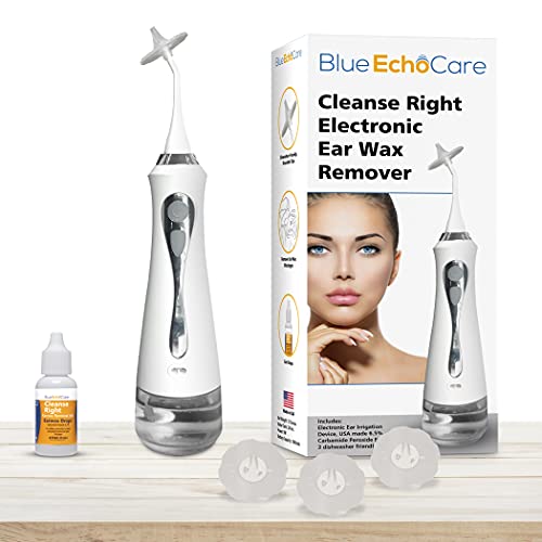 Cleanse Right – Electronic Ear Wax Removal Device- INCLUDES USA MADE EAR DROP...