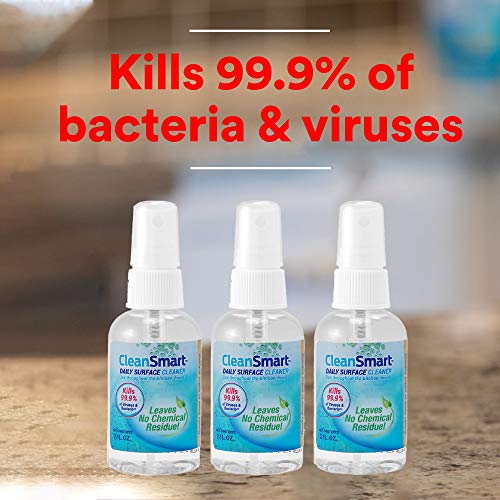 CleanSmart To Go Disinfectant Kills 99.9% of Viruses, TSA-Approved for Safe T...