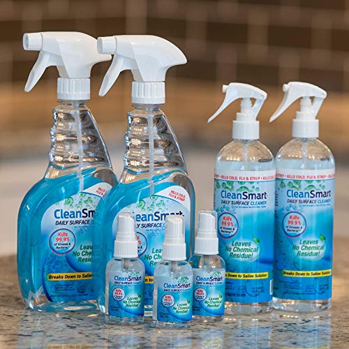 CleanSmart To Go Disinfectant Kills 99.9% of Viruses, TSA-Approved for Safe T...
