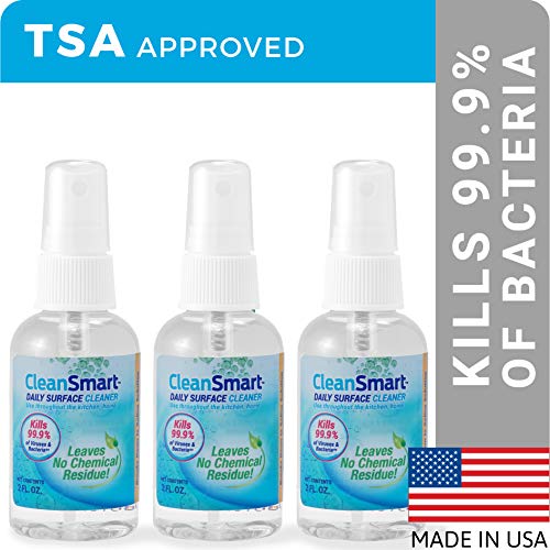 CleanSmart To Go Disinfectant Kills 99.9% of Viruses, TSA-Approved for Safe T...