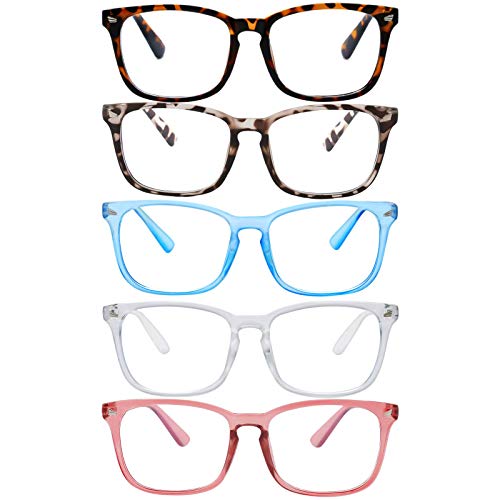 Blue Light Blocking Glasses,Square Nerd Eyeglasses Frame Anti Blue Ray Comput...