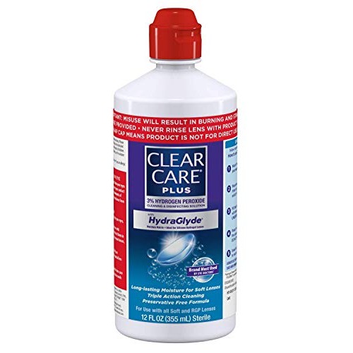 Clear Care Plus Cleaning Solution with Lens Case, Twin Pack, Multi, 12 Oz, Pa...