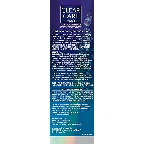 Clear Care Plus Cleaning Solution with Lens Case, Twin Pack, Multi, 12 Oz, Pa...