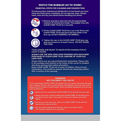 Clear Care Plus with Hydraglyde Cleaning & Disinfecting Solution Twin Pack wi...