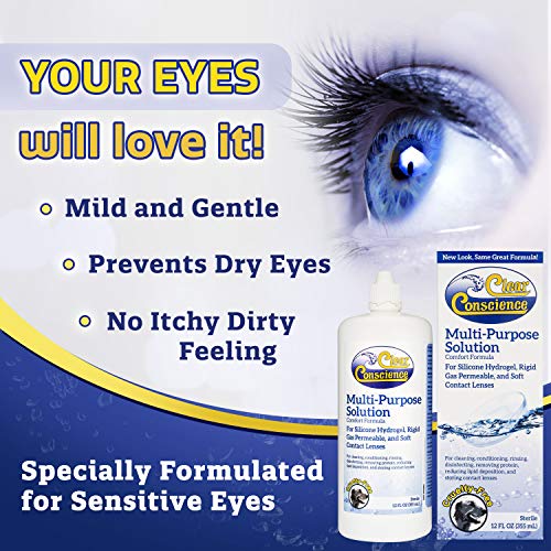 Clear Conscience Contact Lens Solution, Contact Solution & Saline Solution fo...