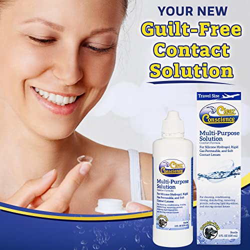 Clear Conscience Multi-Purpose Solution for Contact Lenses Liquid, 3 Fluid Ounce
