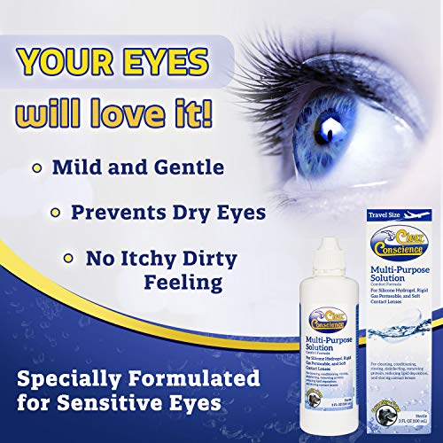 Clear Conscience Multi-Purpose Solution for Contact Lenses Liquid, 3 Fluid Ounce
