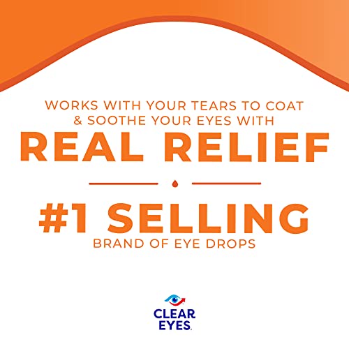 Clear Eyes Natural Tears Lubricant Eye Drops | Soothes and Moisturizes| 0.5 O...