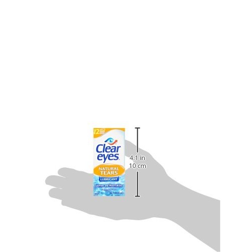 Clear Eyes Natural Tears Lubricant Eye Drops | Soothes and Moisturizes| 0.5 O...