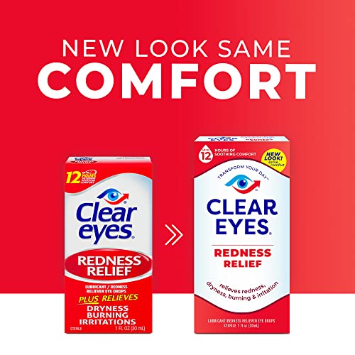 Clear Eyes,Redness Relief Eye Drops, 0.5 Fl Oz (Pack of 3)