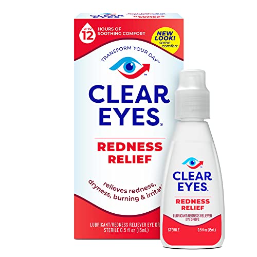 Clear Eyes,Redness Relief Eye Drops, 0.5 Fl Oz (Pack of 3)