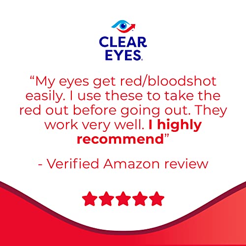 Clear Eyes,Redness Relief Eye Drops, 0.5 Fl Oz (Pack of 3)