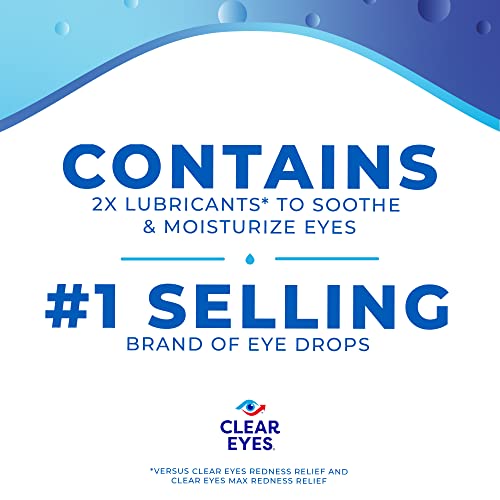 Clear Eyes | Triple Action Lubricant / Redness Relief Eye Drops | 0.5 FL OZ