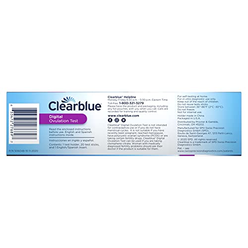 Clearblue Digital Ovulation Test, 20 Ovulation Tests with Pregnancy Test with...