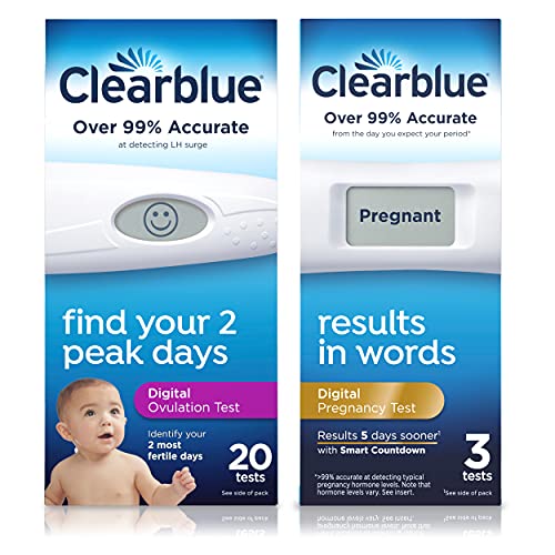 Clearblue Digital Ovulation Test, 20 Ovulation Tests with Pregnancy Test with...