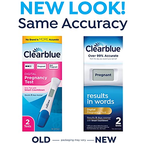 Clearblue Digital Pregnancy Test with Smart Countdown, 2 Count