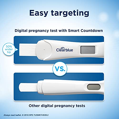 Clearblue Digital Pregnancy Test with Smart Countdown, 2 Count