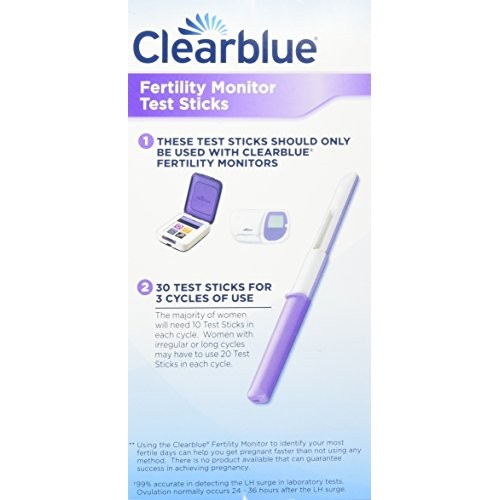 Clearblue Easy Fertility Monitor Test Sticks, 30 Count (Pack of 1)