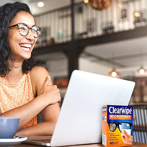 ClearWipe Microfiber Wipes, White, 40 Count