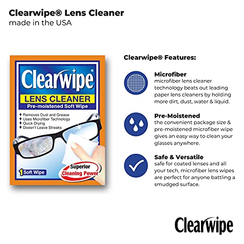 ClearWipe Microfiber Wipes, White, 40 Count