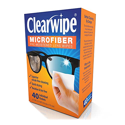 ClearWipe Microfiber Wipes, White, 40 Count