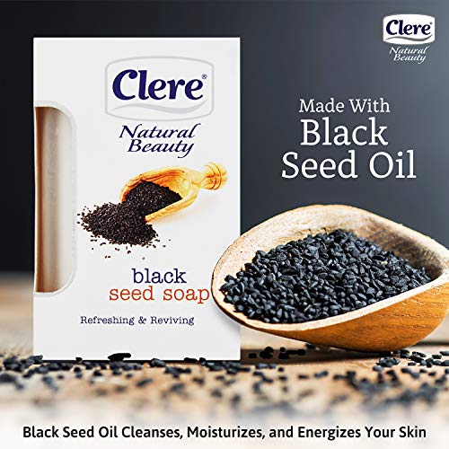 Clere Black Seed Oil Soap – Refreshing and Reviving Soap for Daily Skincare –...