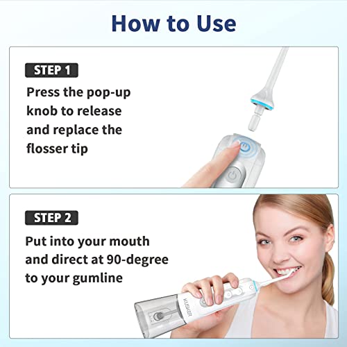 Flosser Replacement Tips for KUSKER Water Flosser, High-Pressure Water Flosse...