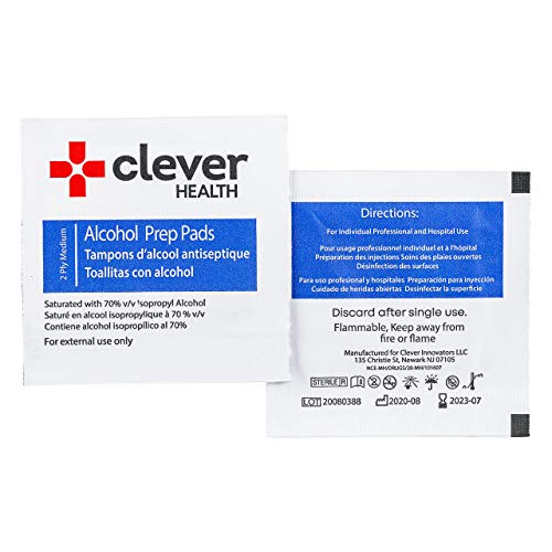 Alcohol Prep Pads | Medium 2-Ply - 200 Alcohol Wipes, individually wrapped Co...