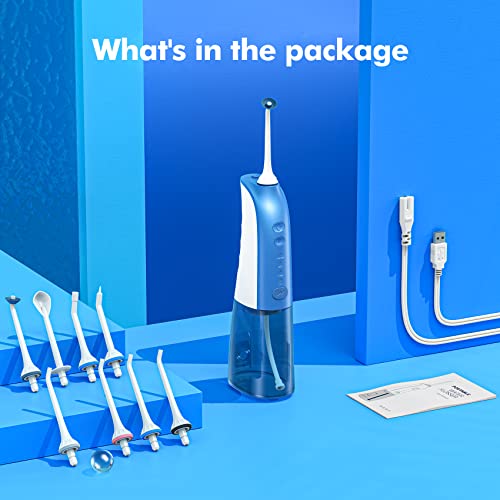 Water Flosser for Teeth Cordless, 8 Jet Tips and 3 Modes Portable Dental Clea...